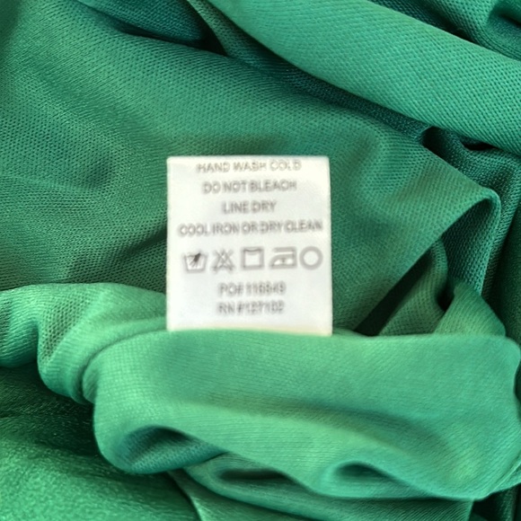 nwt Skylar Rose Green Satin Mini Dress Womens Size Medium - Picture 7 of 8